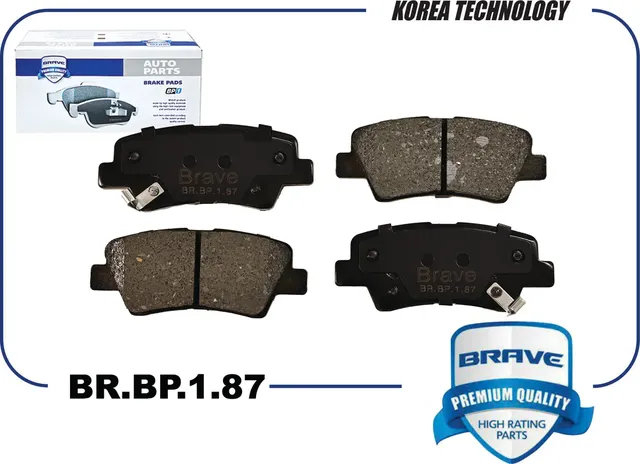 Колодки тормозные дисковые (Brave). Артикул BR.BP.1.87