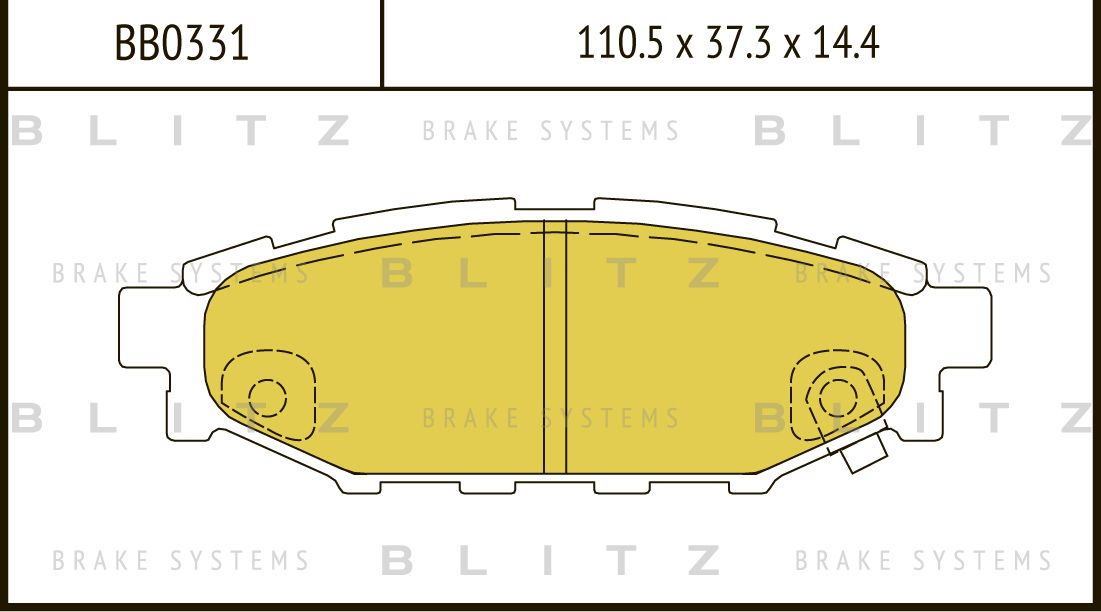 Колодки тормозные SUBARU LEGACY/OUTBACK/IMPREZA 03- задн. (Blitz). Артикул BB0331