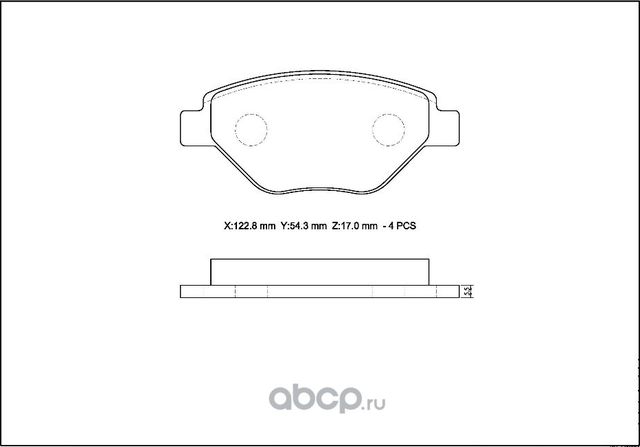 Колодки тормозные дисковые Avantech (противоскрипная пластина в компл.). Артикул AV1217