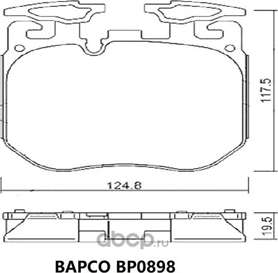 Колодки тормозные (Bapco). Артикул BP0898