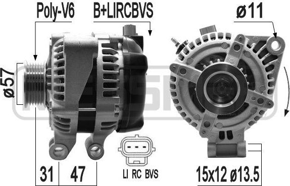 Генератор Era OEM для Land Rover Range Rover Sport I 2006-2013. Артикул 209403