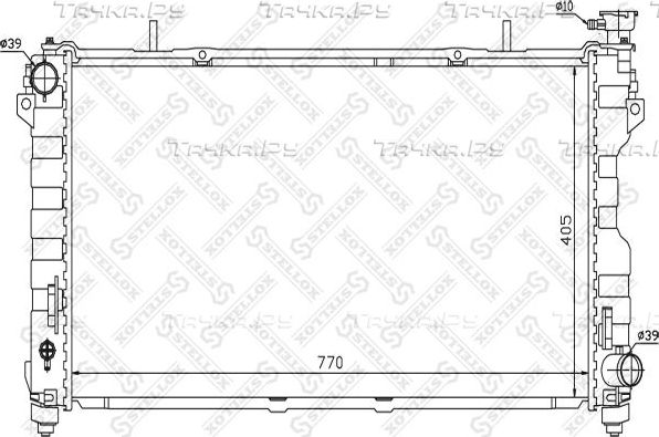 Радиатор охлаждения двигателя Stellox для Dodge Caravan IV 2000-2007. Артикул 10-25475-SX