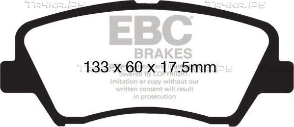 Тормозные колодки EBC Brakes передние для Hyundai i30 II 2011-2017. Артикул DP1874