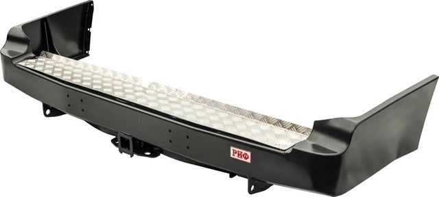 Бампер силовой РИФ задний с квадратом под фаркоп для Toyota Land Cruiser 105 1998-2007. Артикул RIF105-20100