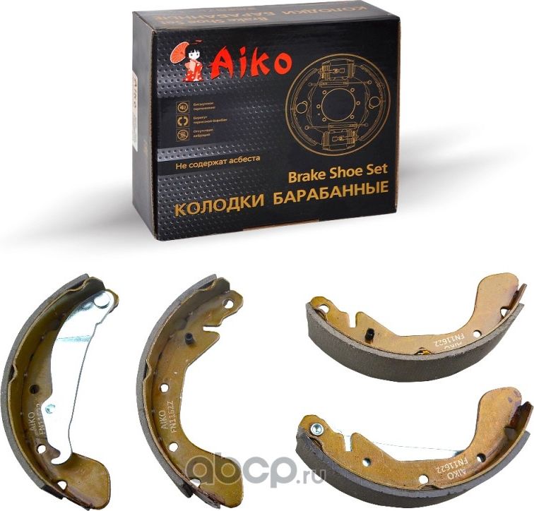 Колодки барабанные CHEVROLET Lanos / DAEWOO Nexia (1997-2016) (Aiko). Артикул FN11622