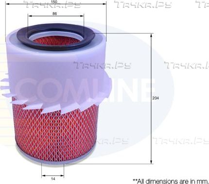 Воздушный фильтр Comline для Mitsubishi Pajero Sport I 1998-2008. Артикул CMB12399