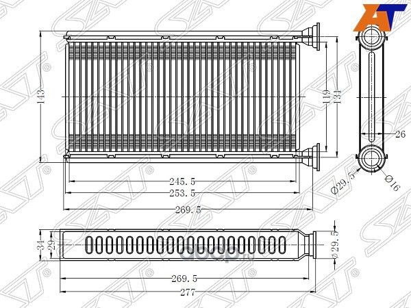 Радиатор отопителя салона SUBARU FORESTERIMPREZA (SAT). Артикул STSB673950