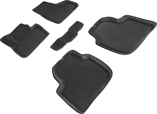 Коврики Seintex 3D EVA ромб для салона Skoda Superb II 2008-2015 ЧЕРНЫЕ. Артикул 95334