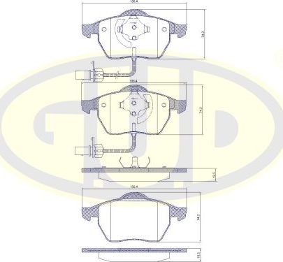 Тормозные колодки G.U.D.. Артикул GBP880105
