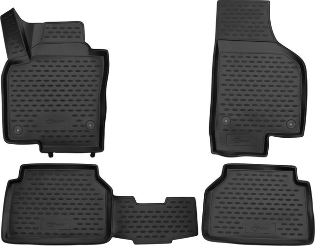 Коврики 3D Format c повышенной износостойкостью для салона Volkswagen Tiguan I 2011-2015. Артикул FORMAT.3D.51.21.210kh