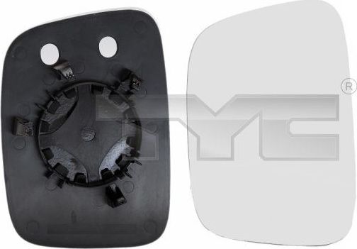 Зеркальное стекло бокового зеркала TYC правое для Volkswagen Caddy IV 2015-2019. Артикул 337-0145-1