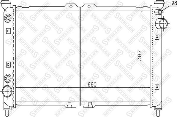 Радиатор охлаждения двигателя Stellox для Mazda Xedos 9 I 1993-2000. Артикул 10-25836-SX
