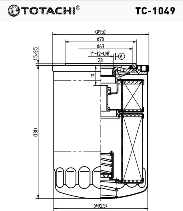 TOTACHI TC-1049 C-226 15208-40L00 MANN WP 92882, WP 92884 Totachi. Артикул TC1049