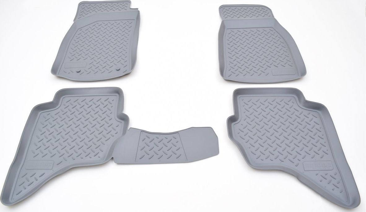 Коврики Норпласт для салона Ford Ranger III 2007-2011. СЕРЫЕ. Артикул NPL-Po-55-50Grey