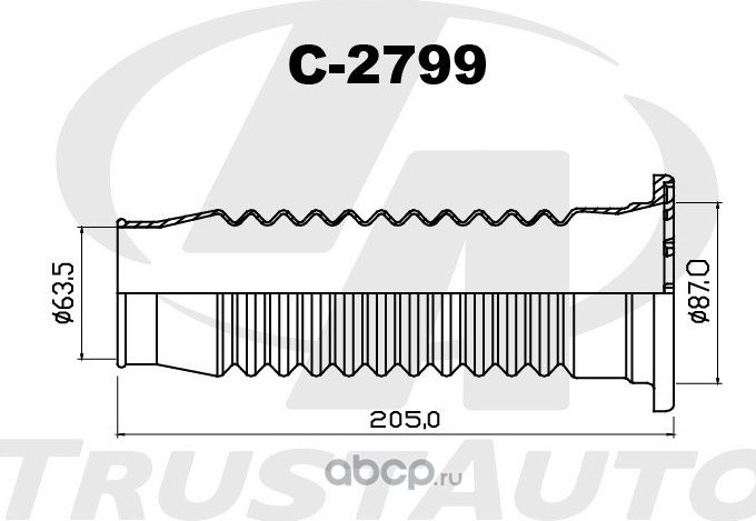 ПЫЛЬНИК АМОРТИЗАТОРА (Trustauto). Артикул C2799