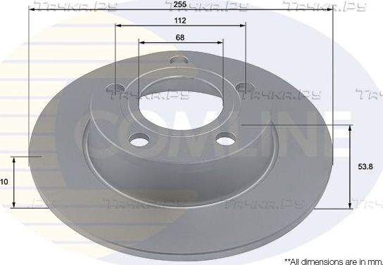Тормозной диск Comline Comline задний для Audi A6 II (C5) 1997-2005. Артикул ADC4019