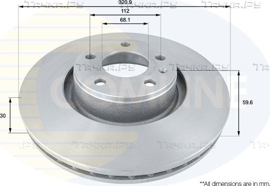 Тормозной диск Comline COATED. Артикул ADC1465V