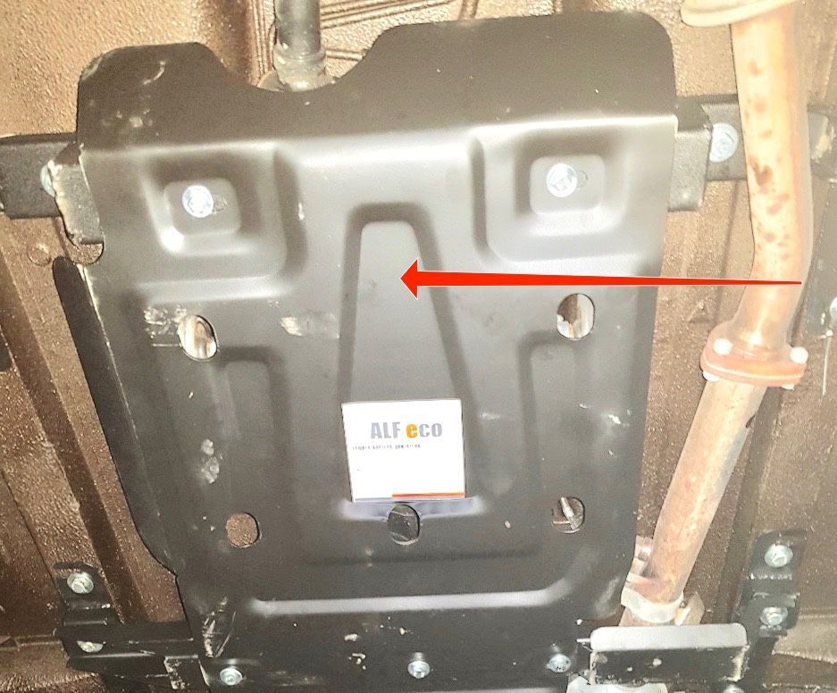 Защита алюминиевая Alfeco для раздатки ВАЗ 21214 4х4 3-дв., 4х4 Urban, 4х4 Bronto 2008-2026. Артикул ALF.28.19 AL4