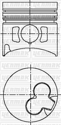 Поршень Yenmak для BMW 5 II (E28) 1983-1987. Артикул 31-04608-000