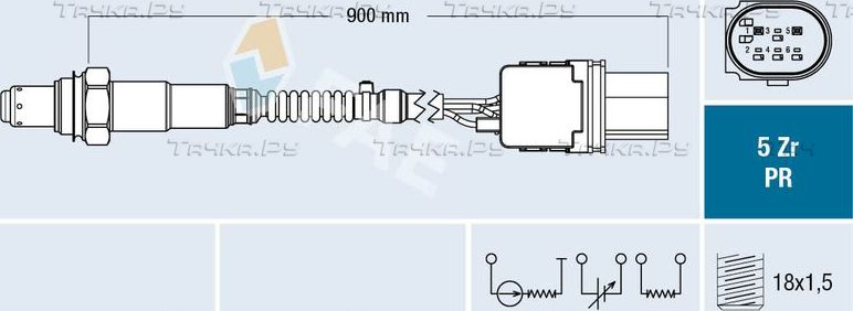 Лямбда-зонд (кислородный датчик) FAE для BMW Z4 I (E85/E86) 2006-2008. Артикул 75075
