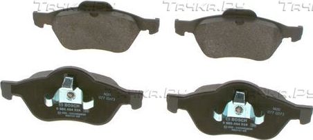 Тормозные колодки Bosch (Low-Metallic) передние для Renault Twingo II 2008-2014. Артикул 0 986 494 034