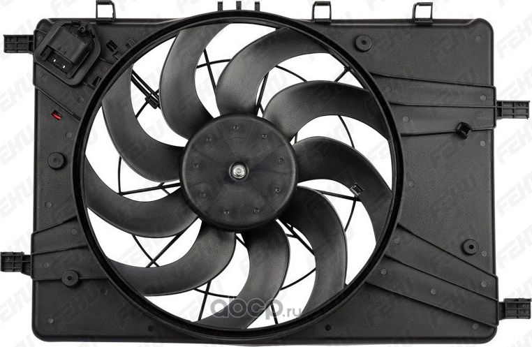 Электровентилятор охлаждения с Кожухом с резистором для Chevrolet Cruze (09-) (Fehu). Артикул ffc1031h