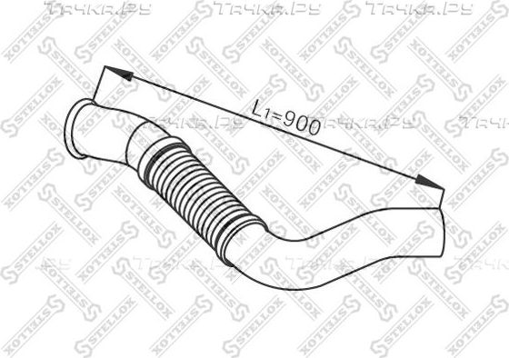 Глушитель Stellox передний для Mercedes-Benz Actros MP1 1996-2003. Артикул 82-03722-SX