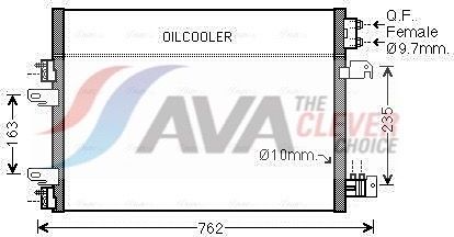 Радиатор кондиционера (конденсатор) AVA (алюминий). Артикул JE5060D