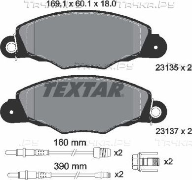 Тормозные колодки Textar Q+. Артикул 2313503