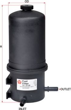 Топливный фильтр Sakura для Volkswagen Amarok I 2010-2026. Артикул FS-31140