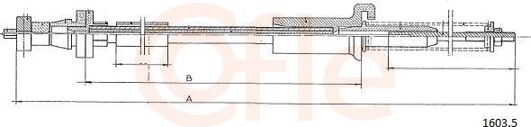 Трос газа Cofle. Артикул 1603.5