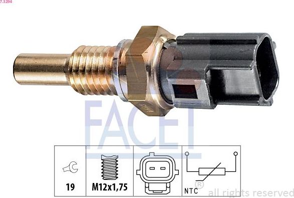 Датчик температуры охлаждающей жидкости Facet Made in Italy - OE Equivalent для Ford Focus I 1998-2005. Артикул 7.3294