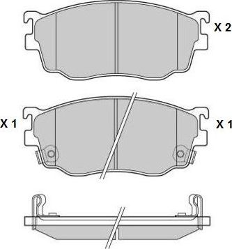 Тормозные колодки E.T.F. передние для Mazda Premacy I (CP) 1999-2005. Артикул 12-0912