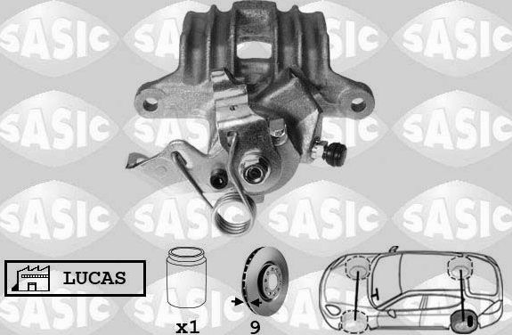 Тормозной суппорт Sasic задний левый для Audi A3 I (8L) 1996-2003. Артикул 6506010