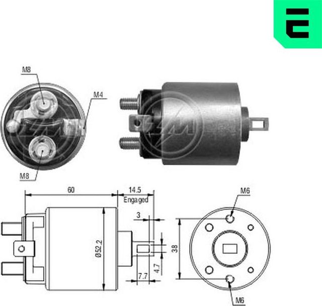 Втягивающее реле стартера Era для Opel Astra F 1991-1998. Артикул ZM411