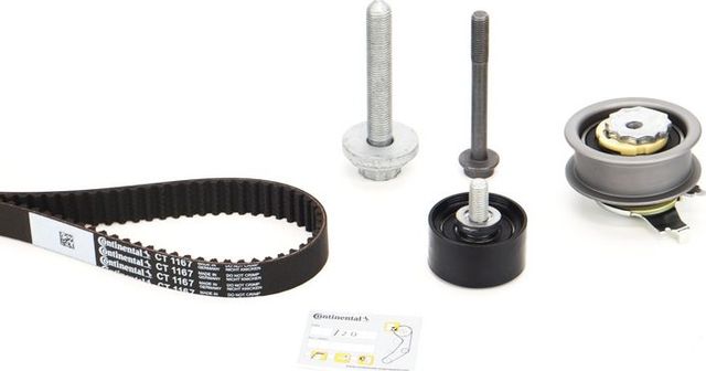 Ремень ГРМ с роликами (комплект) ContiTech для Audi A3 III (8V) 2017-2026. Артикул CT1167K7