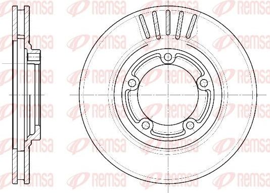 Тормозной диск Remsa передний для Hyundai Galloper II 1998-2003. Артикул 6636.10