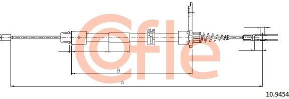 Трос ручника (тросик ручного тормоза) Cofle задний правый для Mercedes-Benz SLK-Класс II (R171) 2004-2011. Артикул 10.9454