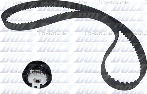 Ремень ГРМ с роликами (комплект) Dolz для Ford Tourneo Connect I 2002-2013. Артикул SKD123
