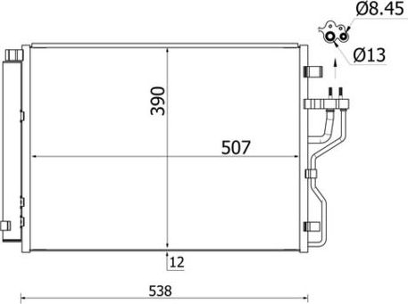 Радиатор кондиционера (конденсатор) Mahle Behr. Артикул AC 768 000S