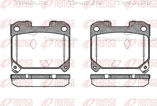 Тормозные колодки Remsa задние для Toyota Celica IV (T160) 1985-1989. Артикул 0475.04