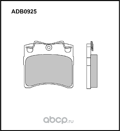 Колодки тормозные дисковые | перед | (Allied Nippon). Артикул ADB0925