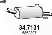 Глушитель Asso для Opel Astra H 2004-2014. Артикул 34.7131