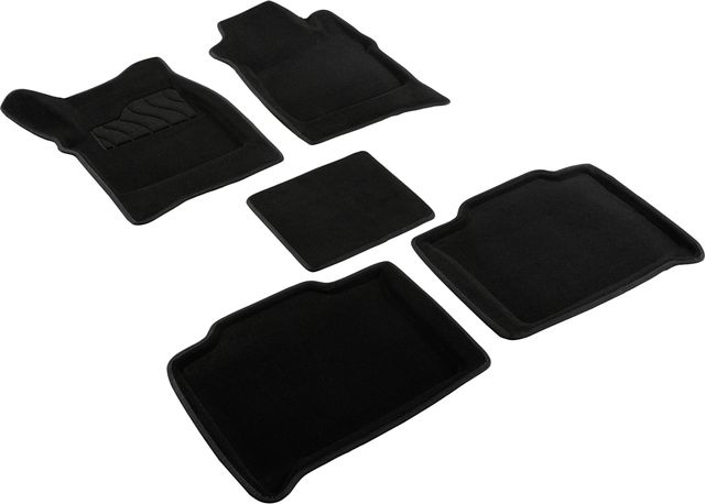 Коврики Seintex 3D ворсовые для салона УАЗ Patriot I рестайлинг 2014-2026 ЧЕРНЫЕ. Артикул 318748