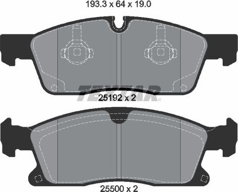 Тормозные колодки Textar Q+. Артикул 2519201