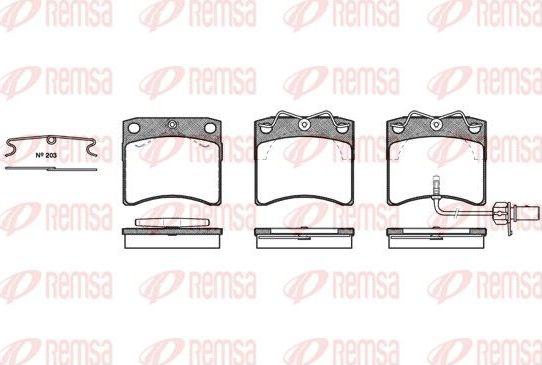 Тормозные колодки Remsa. Артикул 0385.11