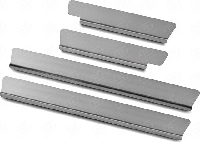 Накладки RusStal на пороги (лист нерж. шлифованный) для Kia Sportage V 2021-2026. Артикул KISP21-02