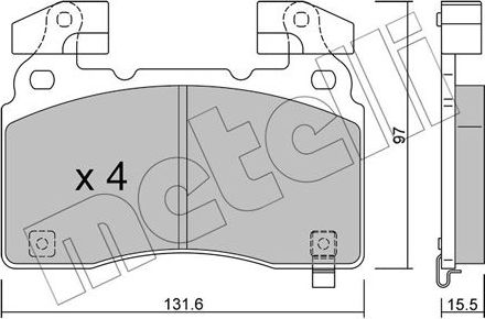 Тормозные колодки Metelli. Артикул 22-1179-0