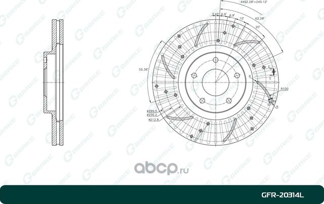 Диск тормозной (G-Brake). Артикул GFR20314L
