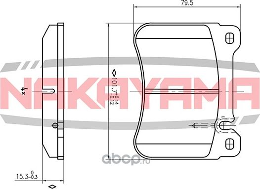 Колодки тормозные дисковые перед. MB C CLASS 02-07, CLK 05-09, SLK 05-11 (Nakayama). Артикул HP8650NY